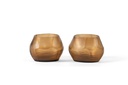T-light holder oval with cutting large - copper- 14 x 12 x 10cm - p 1/12