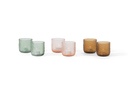 T-light holder round with V pattern cutting - copper - Ø9x 9cm - p 6/24