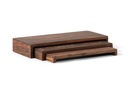 Wooden table riser natural oiled set of 3 - 40x22x3 / 45x22x5 / 50x22x7.5cm - p1/2