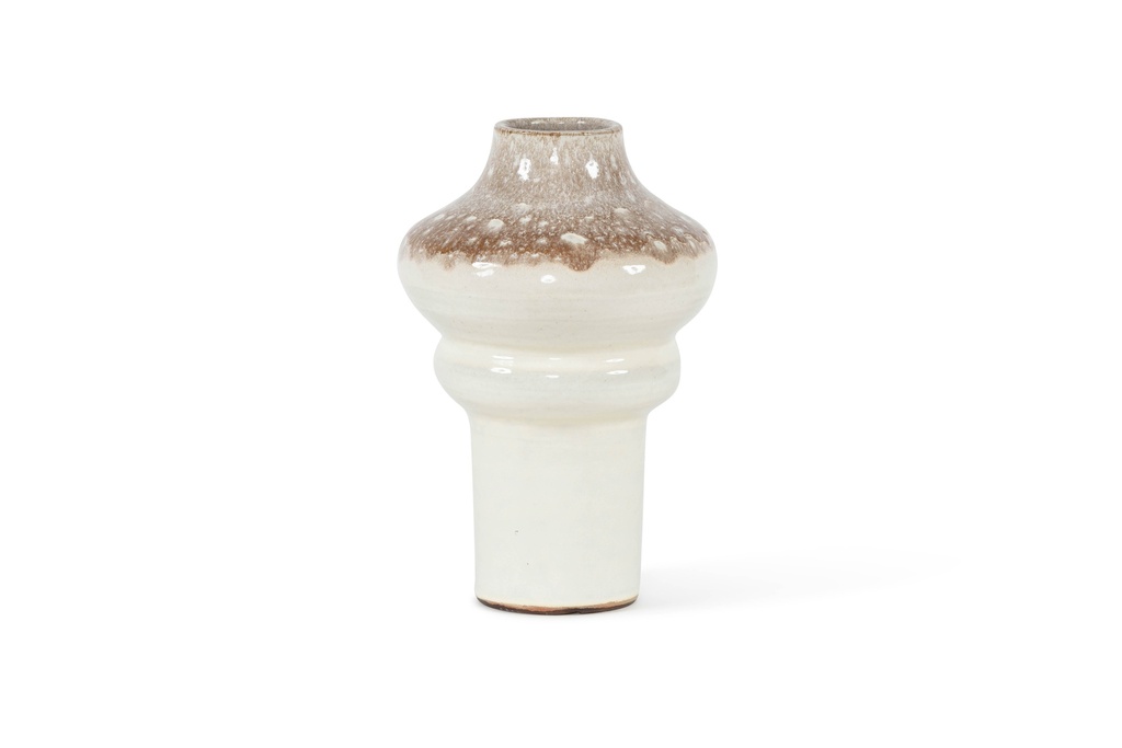 Vase organic white cream glazed big - H 37 - p 2/1