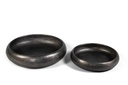 Bowl round artistic hammered - black - set of 2 - Ø48x10cm - Ø38x8cm - p/1/5