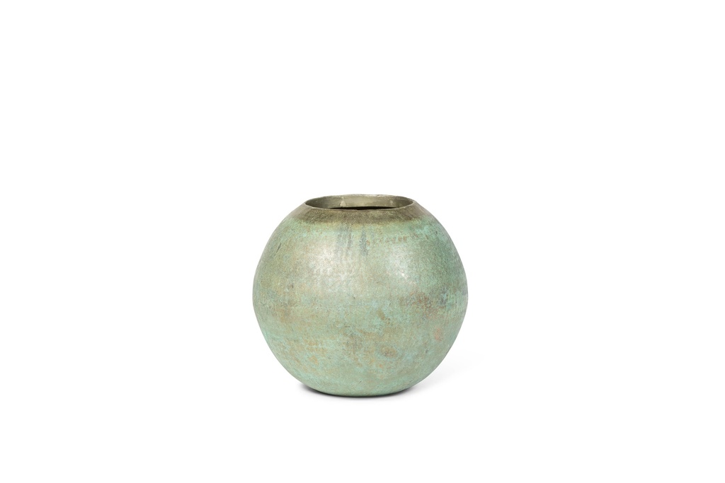 Planter boll brass patina small - Ø45x38 - p/1/1