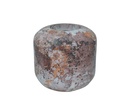 Metal Bulbvase burgundy / creme crackeled glass - small - Ø 40x40cm - p/1