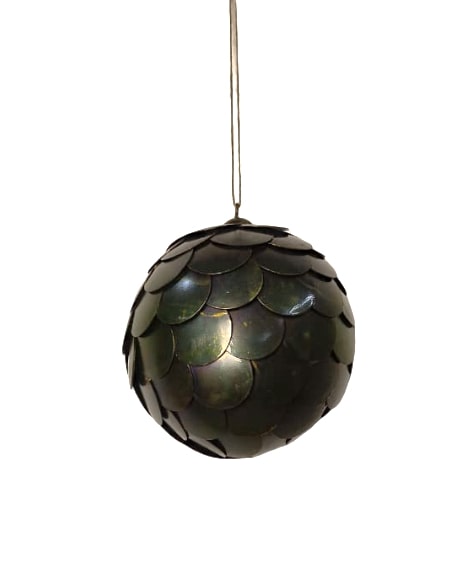 Hanging ball aged brass crackle large - Ø10cm - p 4/48