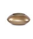 T-Lightholder brass antique / grey enamel - 12x12x5,5cm - 6/48