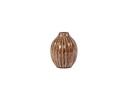 Vase ribbed enamel brown - small - Ø16,5x20,5cm - p 1/12