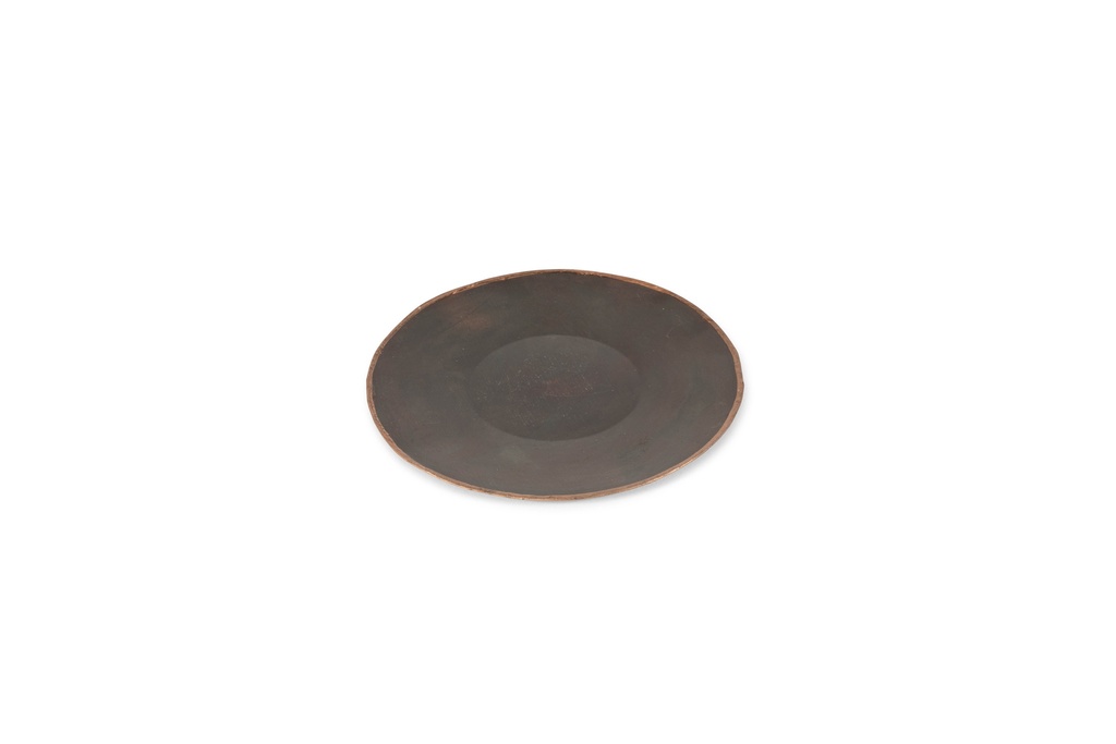 Candleplate metal vintage copper - large - Ø18x1cm- p6/72