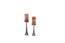Handforged taperholder for Ø7 - bronze antique - set of 2 - H20cm/H25cm - p/2 sets