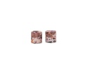 Votive burgundy/creme glass mosaïc - Ø7x8cm - p/6