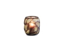 Vase bulb faceted cutting - smoke/move - medium - Ø21x23cm - p/1