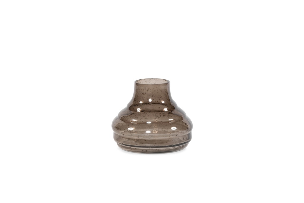 Vase bottle neck - stone finish - sprayed - smoke - small - Ø20x18cm - p/1/4