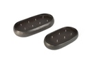 Bowl oval artistic hammered black - Set of 2 - Indoor candle - 39,5x20,5x7cm / 30x16x5cm - 8 / 6 int. cot. wicks - p/1