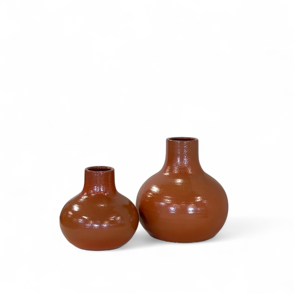 Bottle glazed - terracotta - orange - Ø 43x40cm - p/1/1