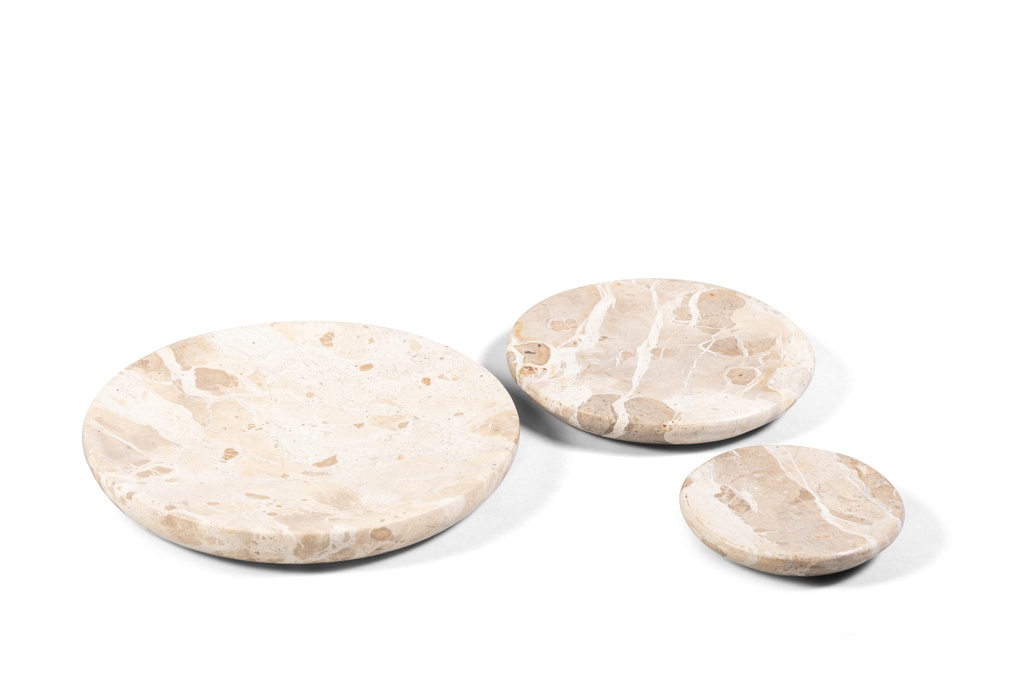 Plate round marble - set of 3 - Ø11x2cm / Ø17x2cm / Ø23x2cm - p/1/3