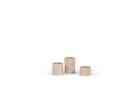 Candle holder travertine beige - set of 3 - polished - for candles Ø4,4cm - Ø6,25x5 / 7 / 10cm - p/1set