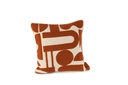 Cushion embroidery orange/beige with filler - 50x50cm - p/1/10