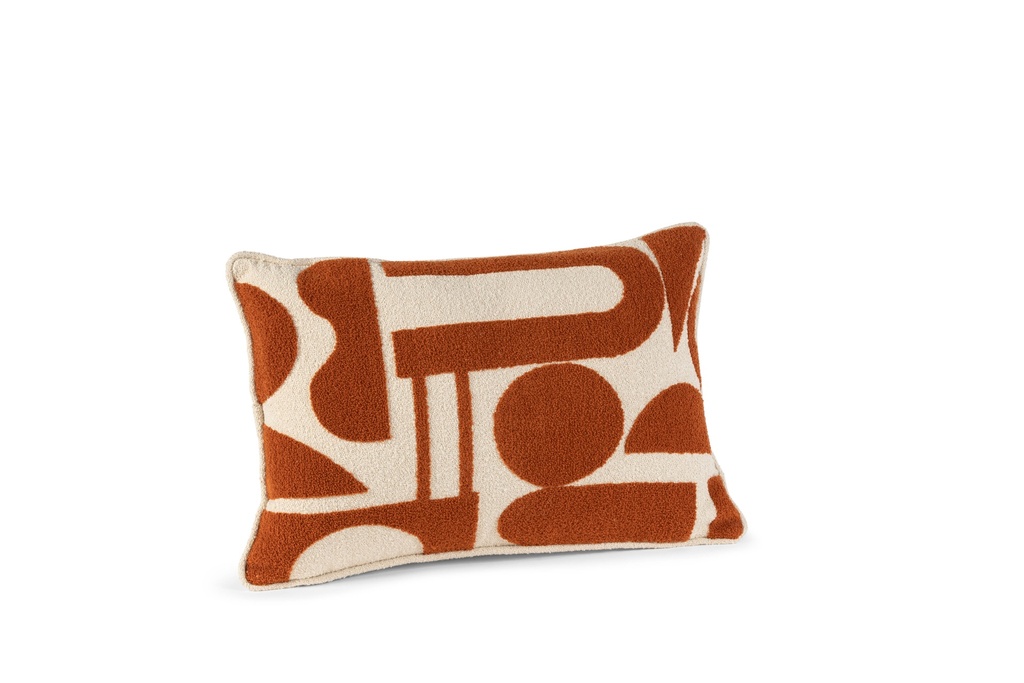 Cushion embroidery orange/beige with filler - 40x60cm - p/1/10