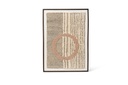 Wooden wall art with circle - cotton/wool - 75x105cm - p/1/1