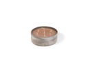 Terracotta indoor candle - round - choco aged - Ø 23 x 8cm - 7 int. coton wick - p/2