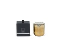 Scented candle in bubble glass gold with colored wax - Ø 9 x 10 cm - 1 int. cot. - p/6