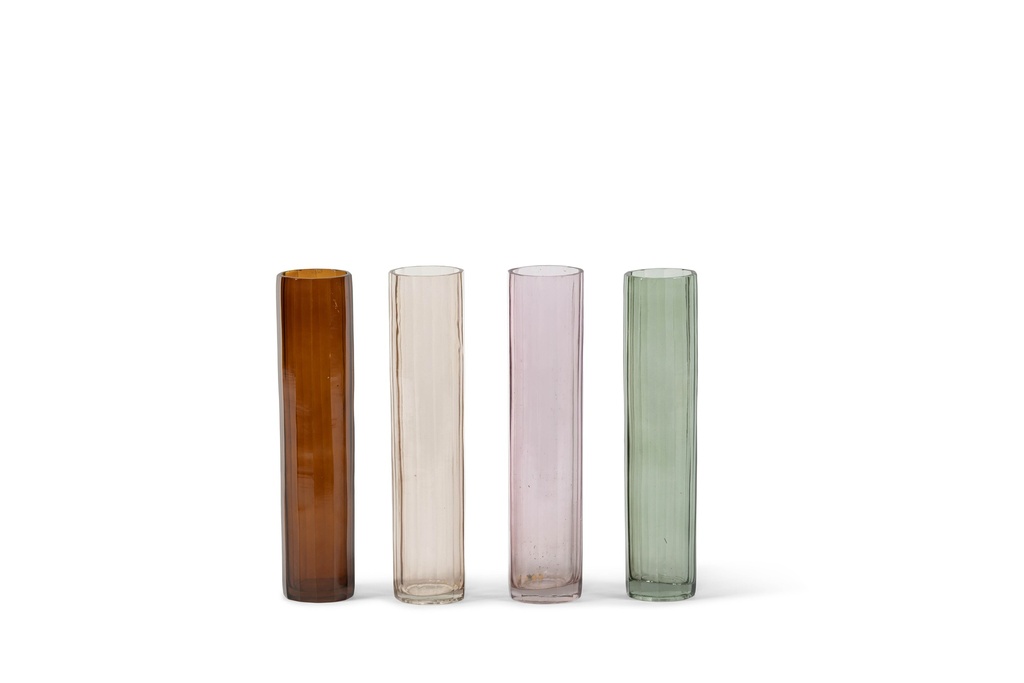Vase multi sided sprayed salmon  - Ø7 x 30 - p 4 