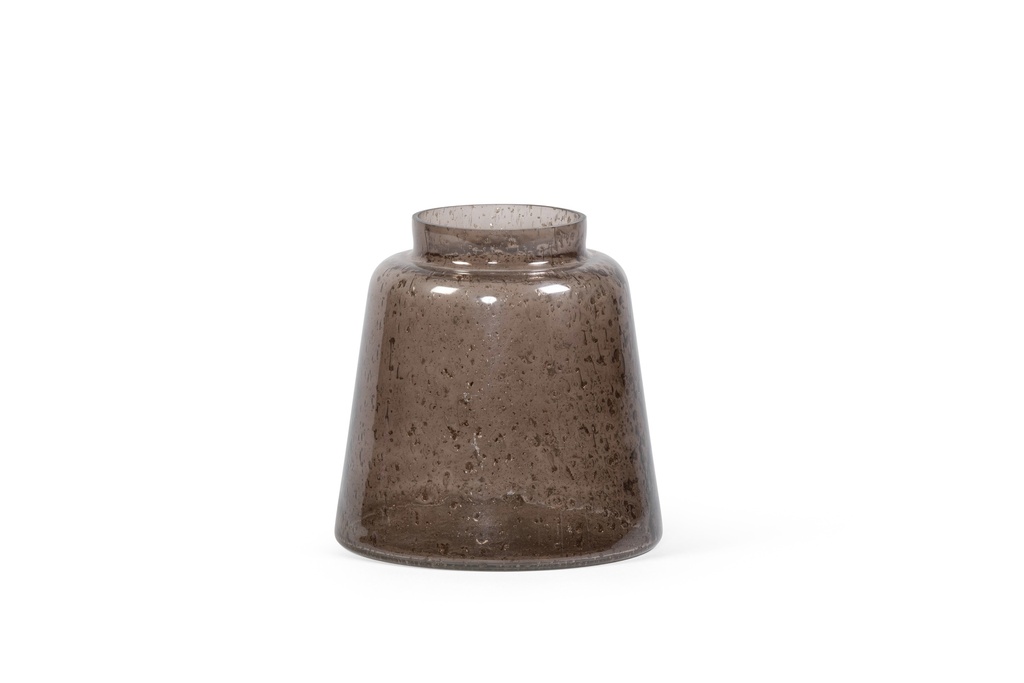 Vase stone finish sprayed smoke large - Ø20x 20cm - p 1 