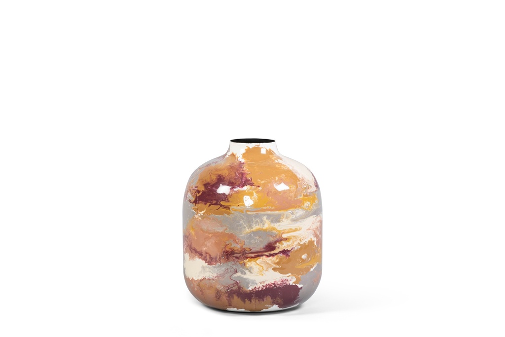 Vase handpainted mix colour enamel small - Ø30x36cm - p 1