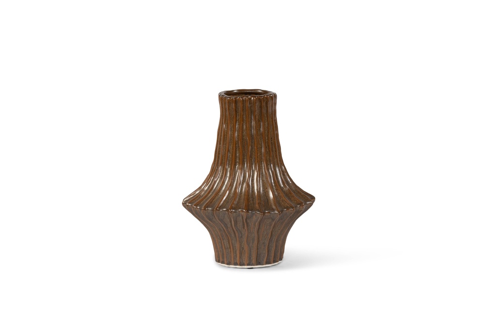 Vase stoneware brown large - Ø26x35.5cm - p 1