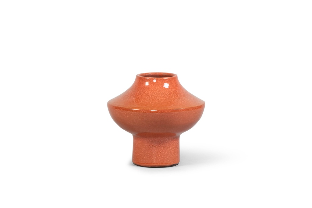 Vase reactive glazed small salmon - Ø25 x 23cm - p 4