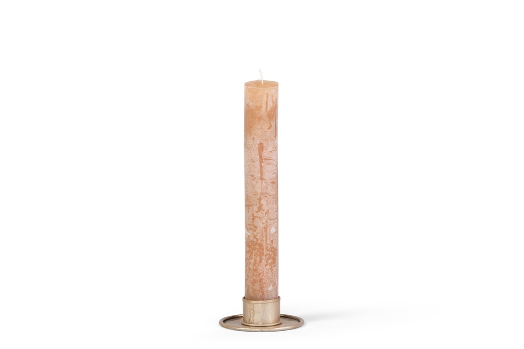 Candle holder hammered for candle Ø4.4 light gold - Ø10 x 2.5cm - p 4