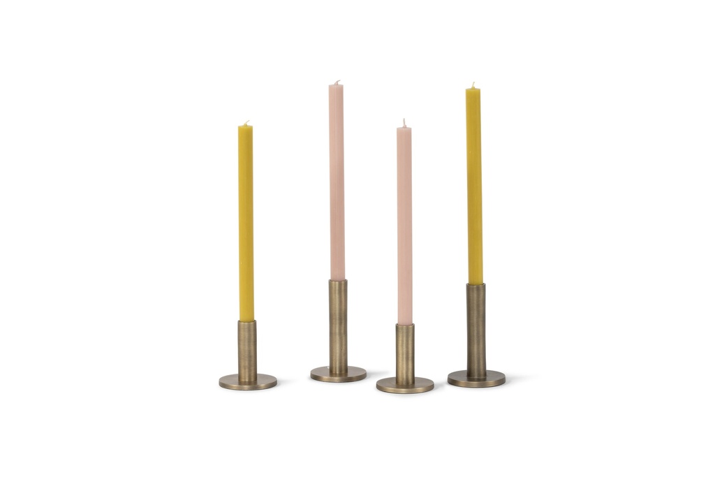 Taperholder brushed brass antique large - Ø8.5 x 14cm- p 4