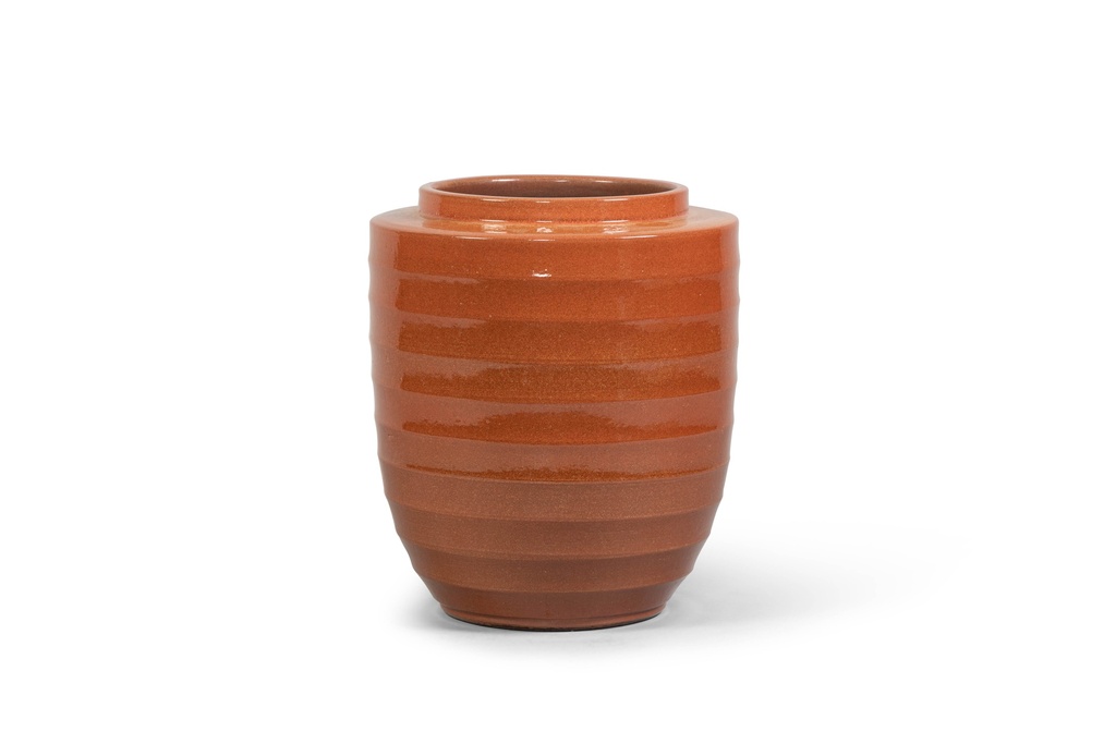 Planter reactive glazed salmon large - Ø31 x 36cm - p 1