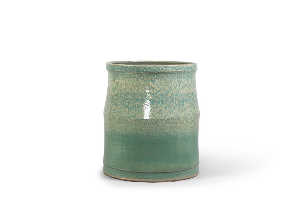 Planter bambu reactive glazed green - Ø41 x 50cm - p 1