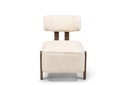 One seater ecru with walnutfinish wood - 59 x 60 x 69 - p 1
