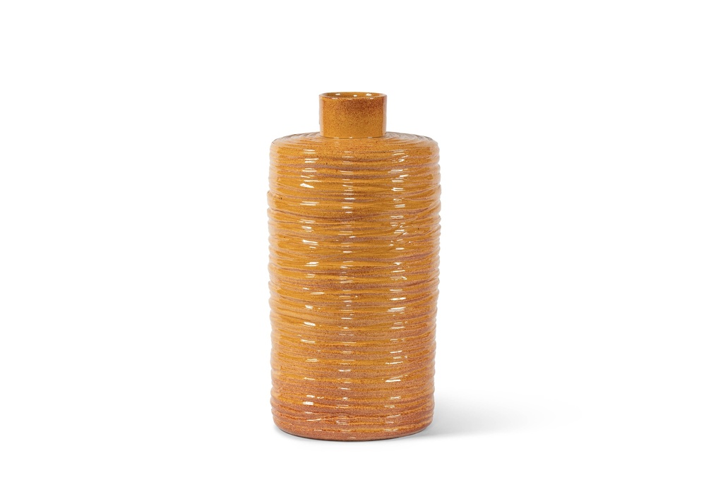 Vase reactif glazed orange medium - terracotta - Ø24x50cm - p/1