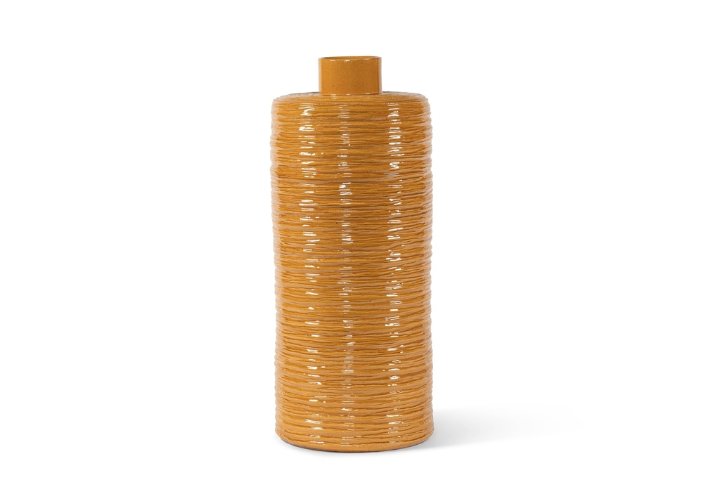 Vase reactif glazed orange large - terracotta - Ø30x70cm - p/1