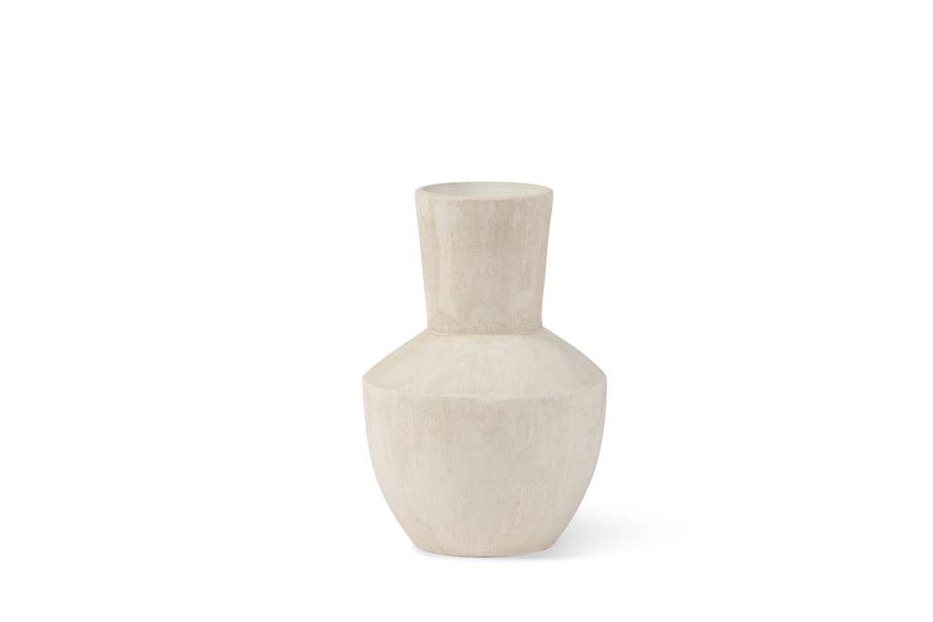 Vase rude ivory small - terracotta - Ø25x30cm - p/1
