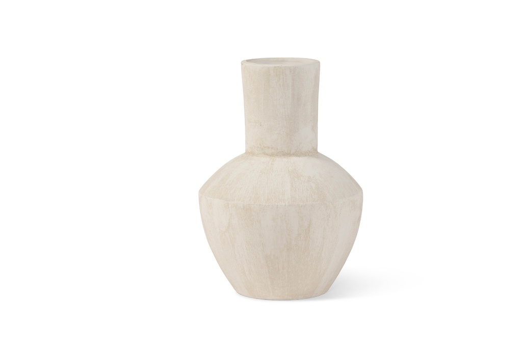 Vase rude ivory large - terracotta - Ø29x40cm - p/1
