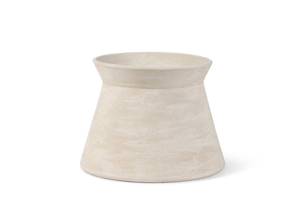 Planter diabolo rude ivory large - terracotta - Ø45x32cm - p/1