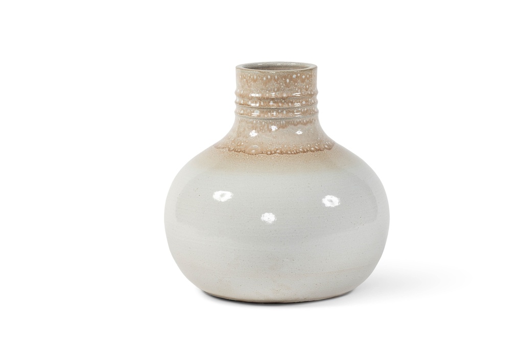 Bottle beige glazed ribbed large - Ø43 x 40 m - p 1