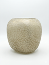 Square vase handcut stone finish champagne smoke large - 28 x 24 26cm - p 1/1