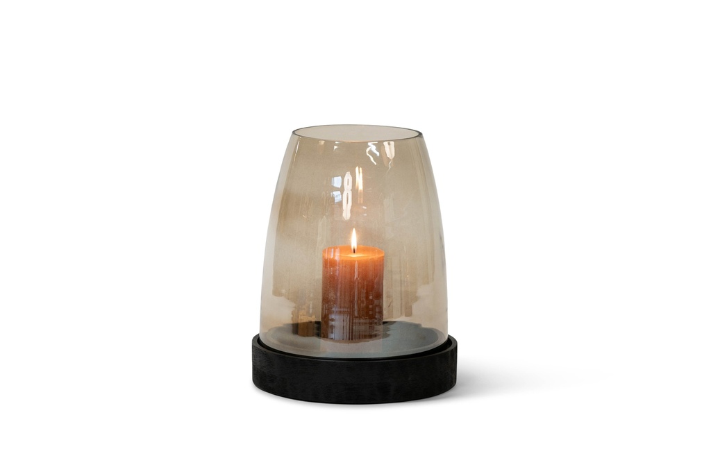 Conical hurricane with luster glass set of 2 - Ø18,5 x 23cm / Ø28 x 33,5 cm - p 1