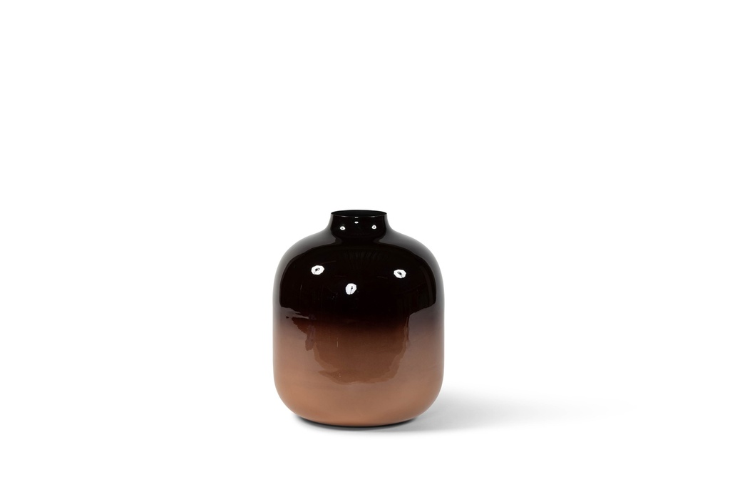 Vase two tone burgundy enamel - small - Ø30 x 36 cm - p 1