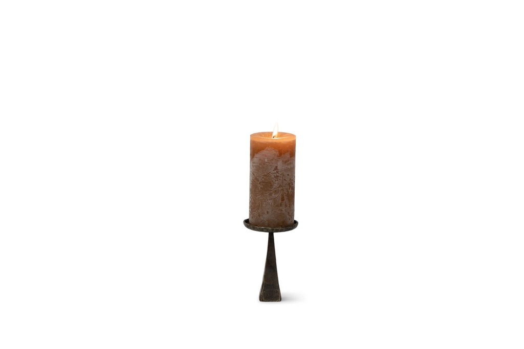 Handforged candleholder bronze antique set of 2 - H 11 - p 1/6