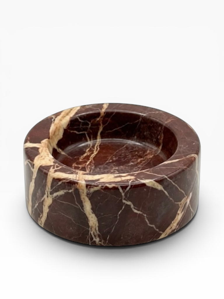 Candle holder red marble - candle Ø8,6 - Ø11 x 4cm - p 1