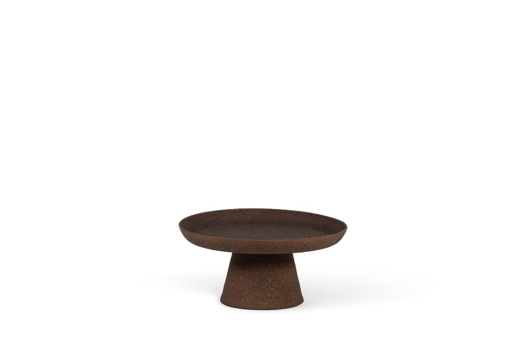 Cake stand brown stained cork big - Ø30 x 14cm - p 1/4