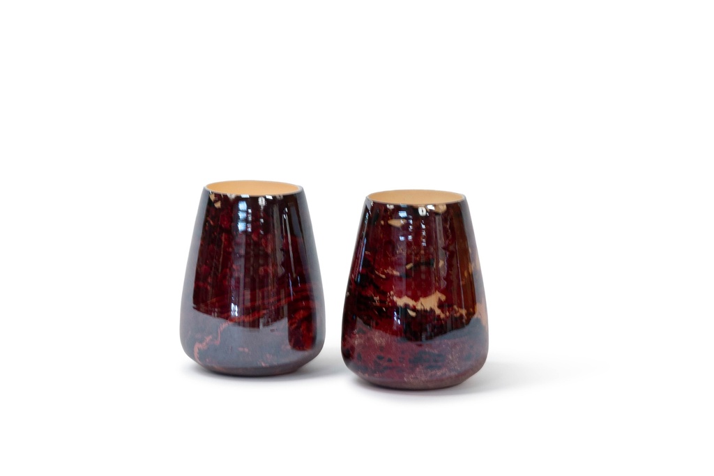 Votive burgundy marble finish large - Ø14 x 16cm - p 4 /8