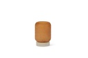 Hurricane cocoon cutted amber with stone base small - Ø14 x 23 cm - p 1/2