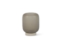 Hurricane cocoon cutted light smoke with stone base large - Ø20 x 29 cm - p 1