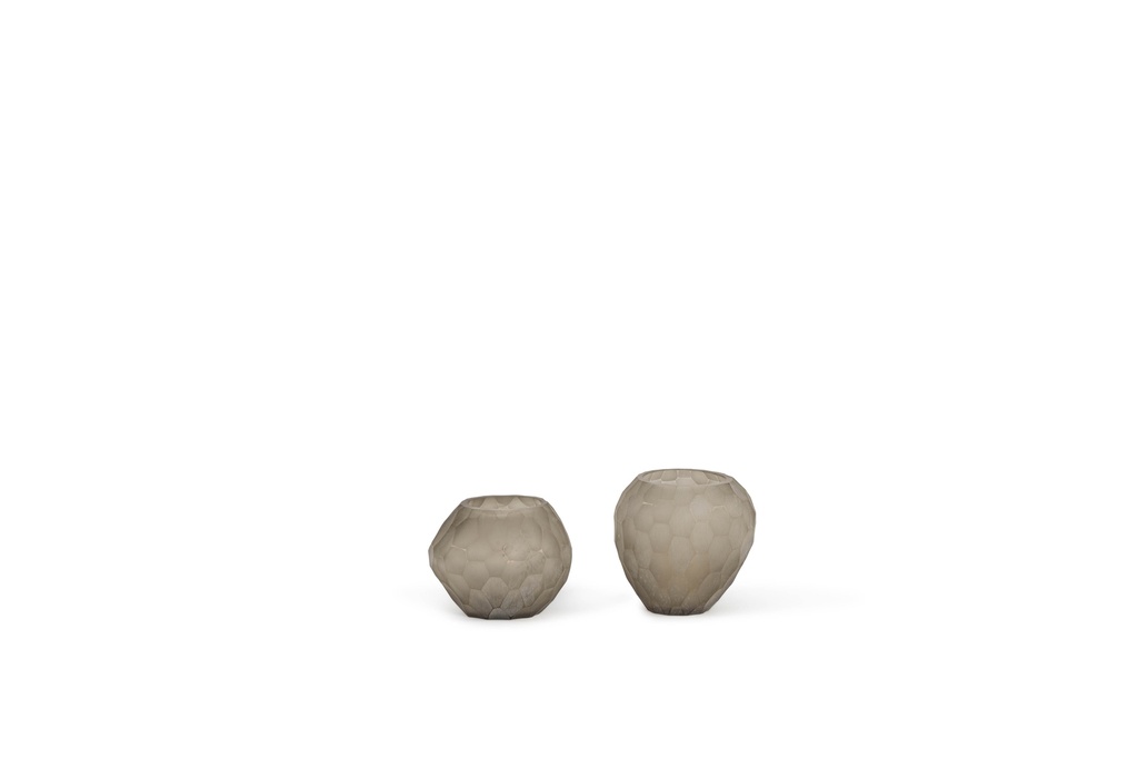 T-light holder faceted cutting light smoke - 10 x 9.5 x 8 - p 4/24